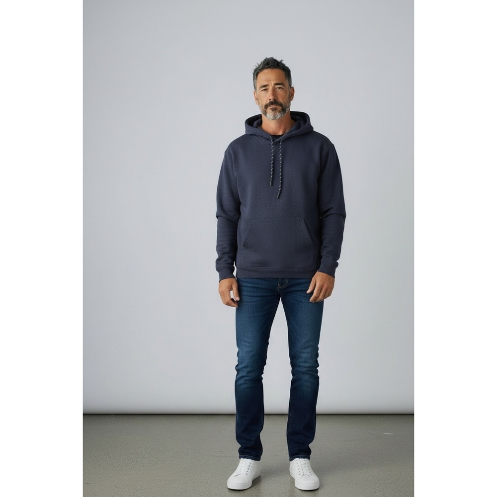 Lazer Fleece Hoodie Pullover‎ Sweatshirt with Drawstring, Navy, Size M, NWT